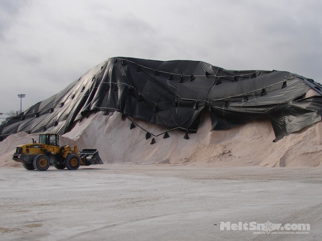 Bulk salt pile Boston