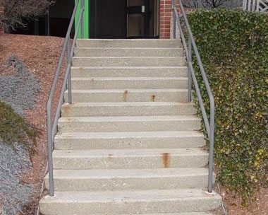 Rust-stained Concrete Steps