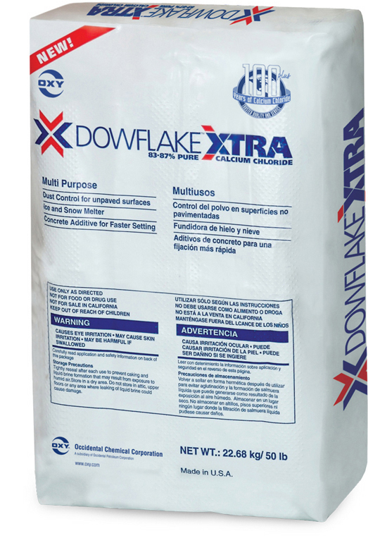 DowFlake Calcium chloride for ice removal, ice melt, snow removal